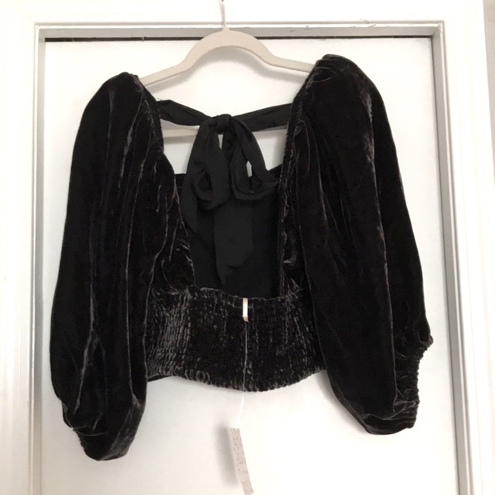 FP Marie Velvet Open Back tie Top M NWT - Picture 6 of 10